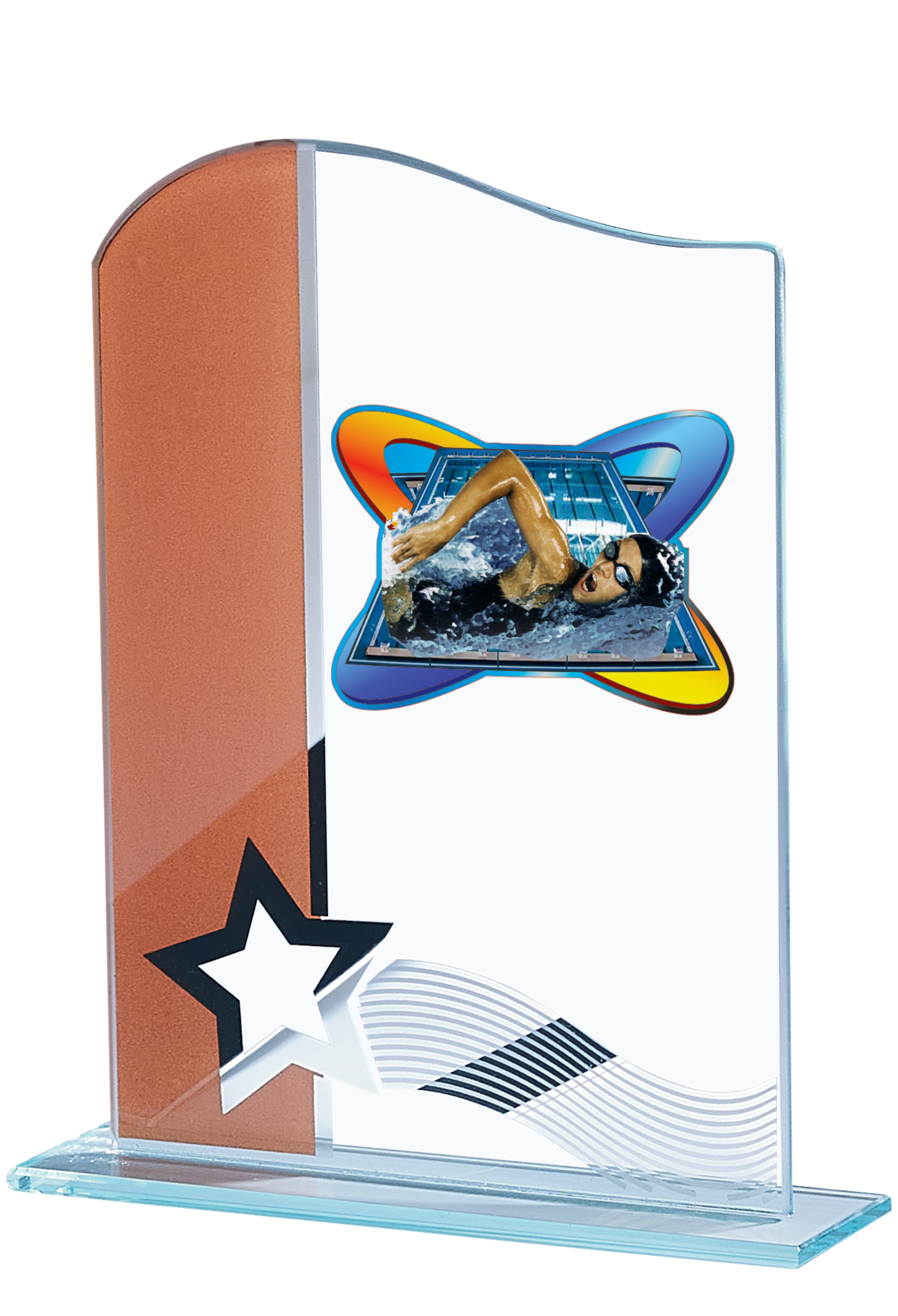 Glas Trophäe Lieferbar in G/S/B