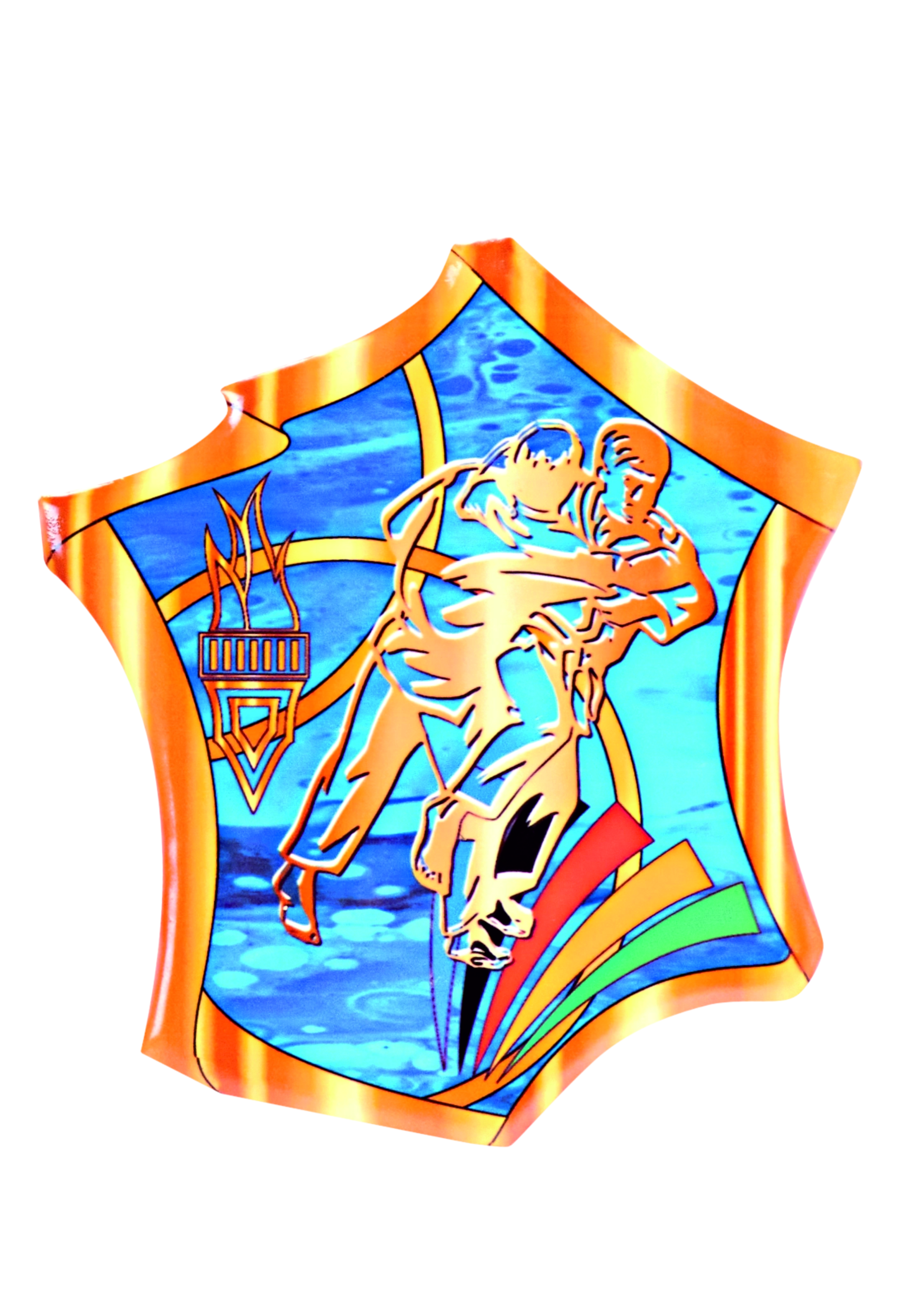 Holz Trophäen Motiv Kampfsport Höhe 25cm