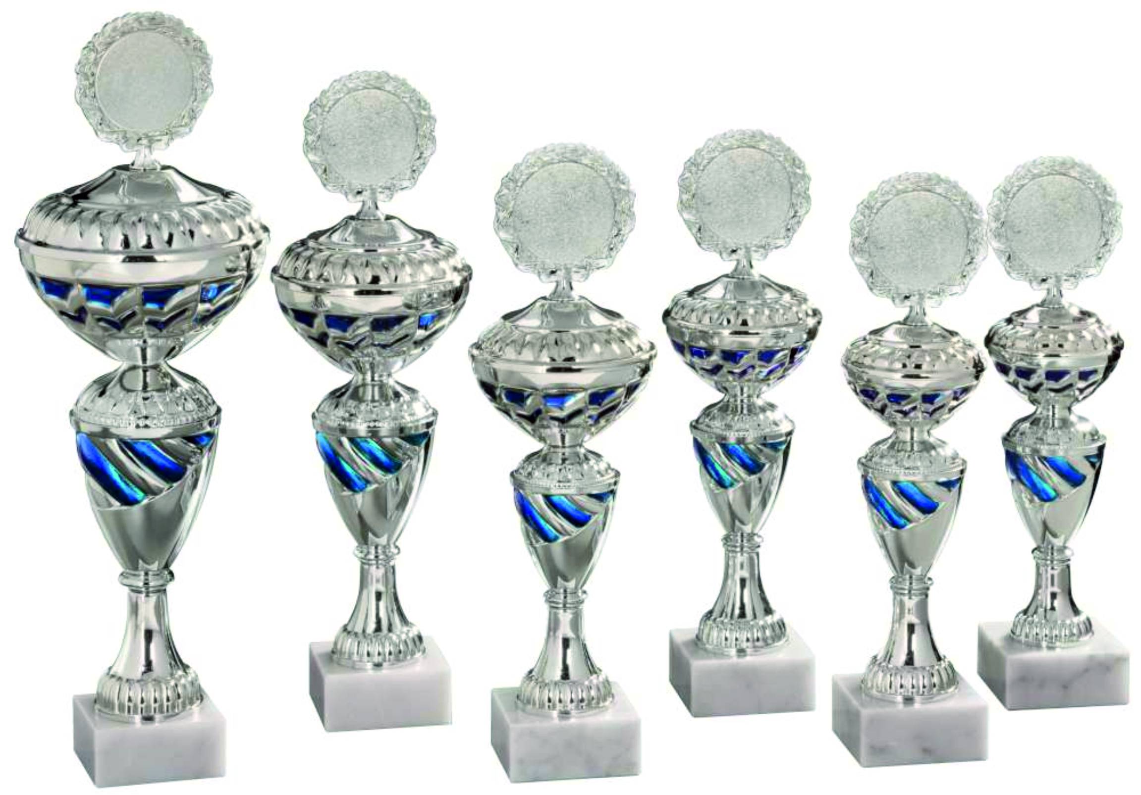 Pokalserie 57060 Silber/Blau in 6 Größen Lieferbar ab 15,60