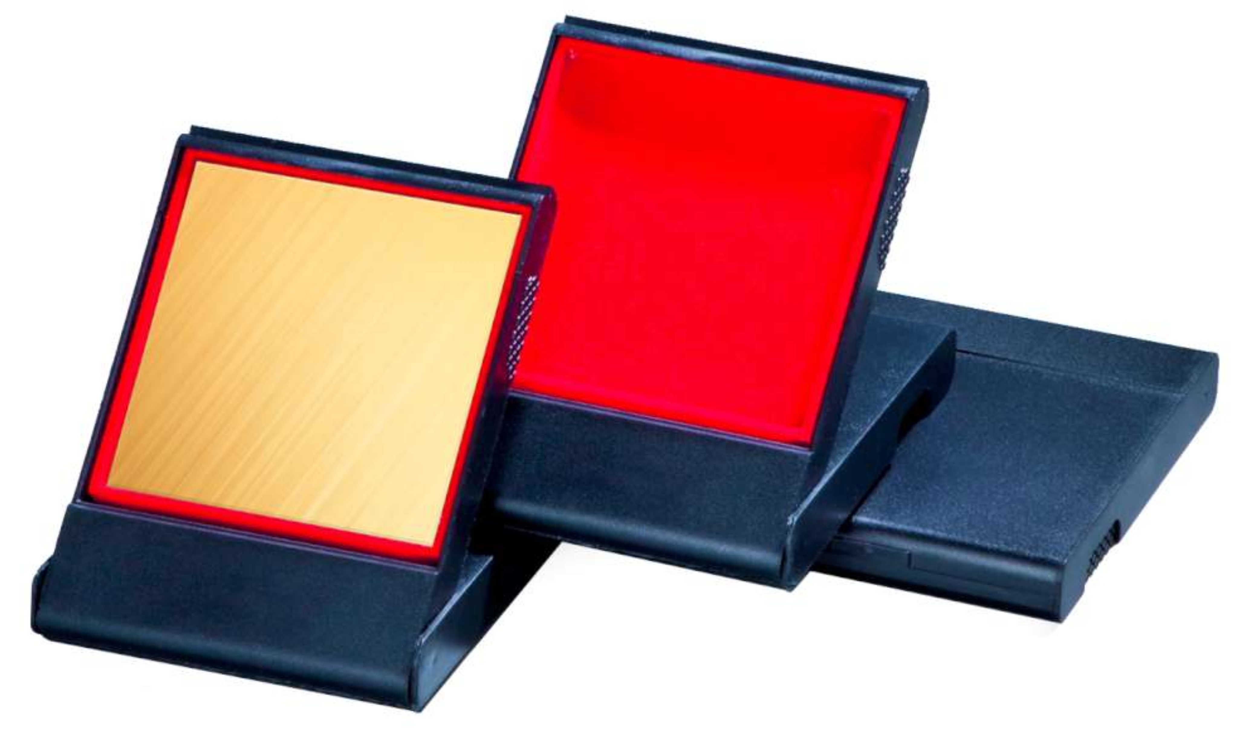 Aufstelletui mit schwarzem Oberteil mit Sublimationsschild