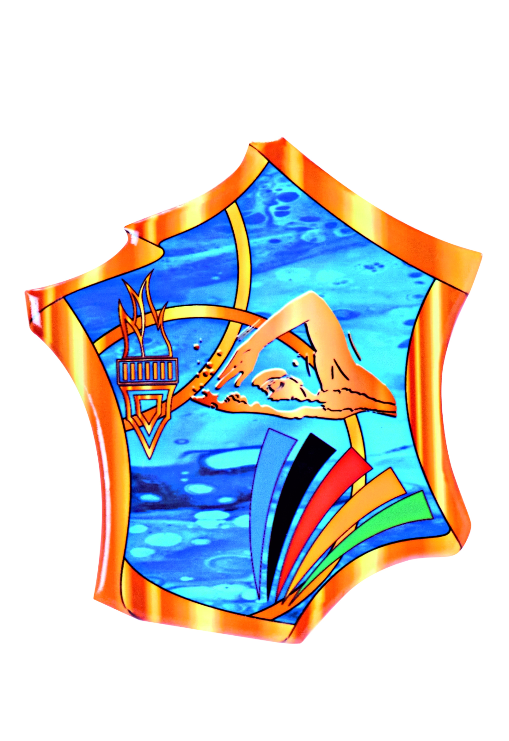 Holz Trophäen Motiv Schwimmen Höhe 25cm