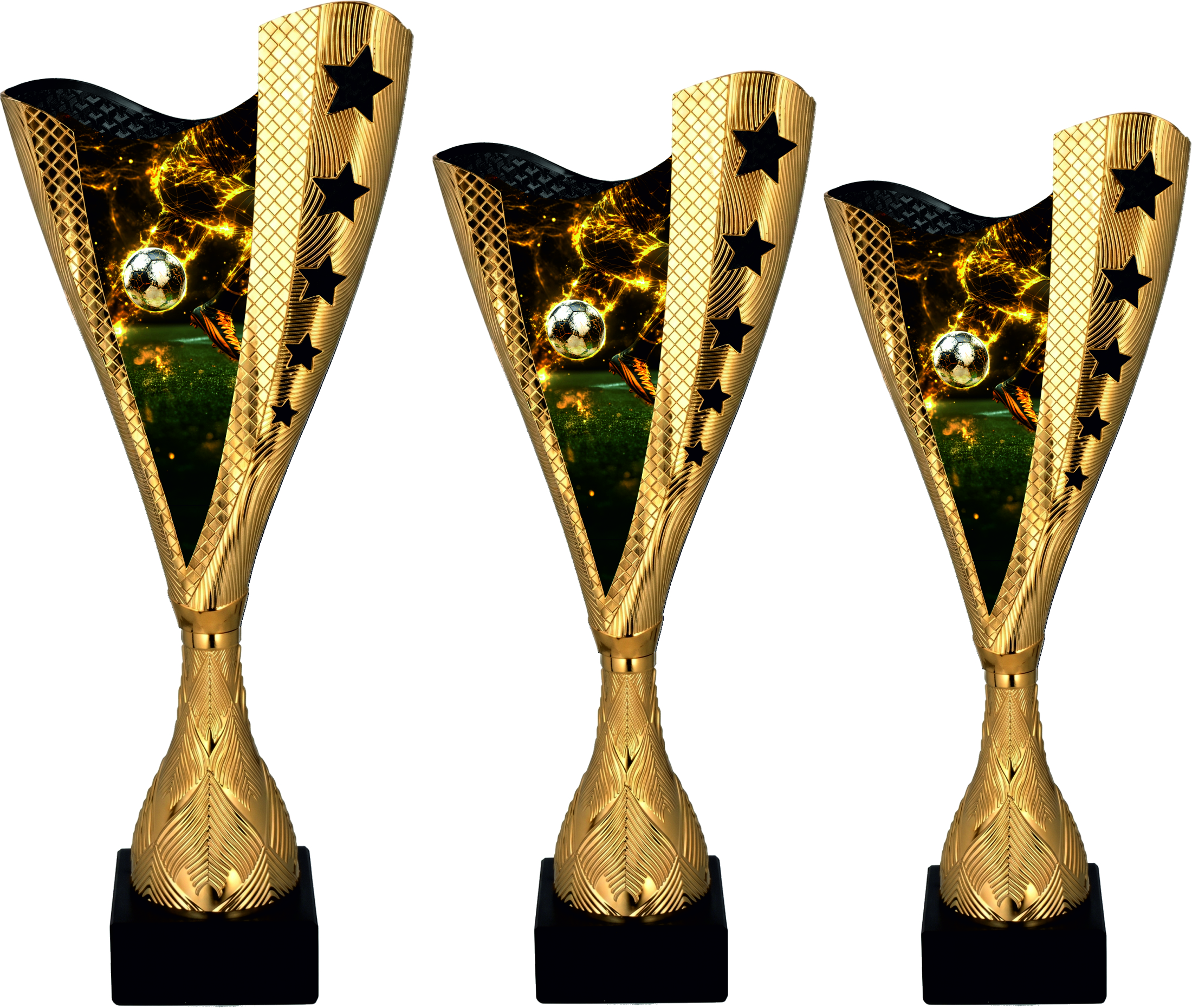 Abseits -Pokal Fußball in Gold 3 Größen Lieferbar