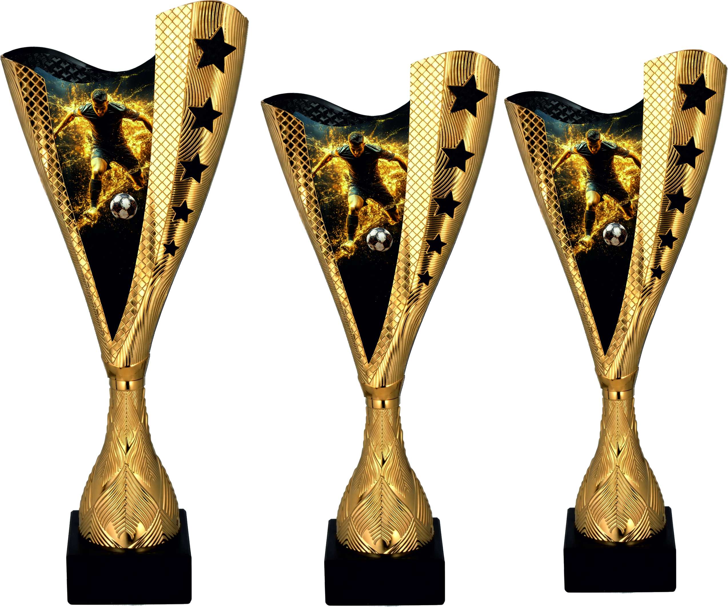 Anstoß -Pokal Fußball in Gold 3 Größen Lieferbar