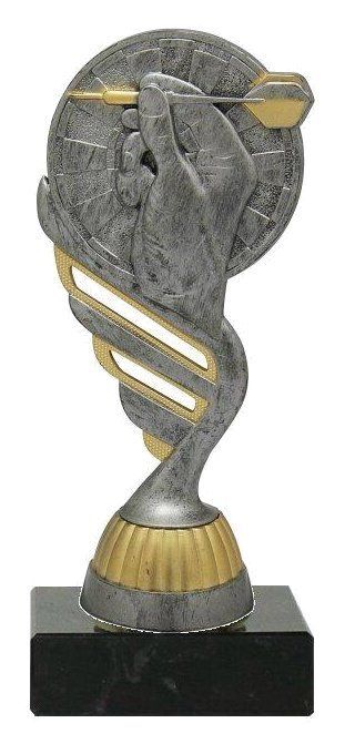 Dart Pokal mit Dartscheibe Liferbar in G/S/B