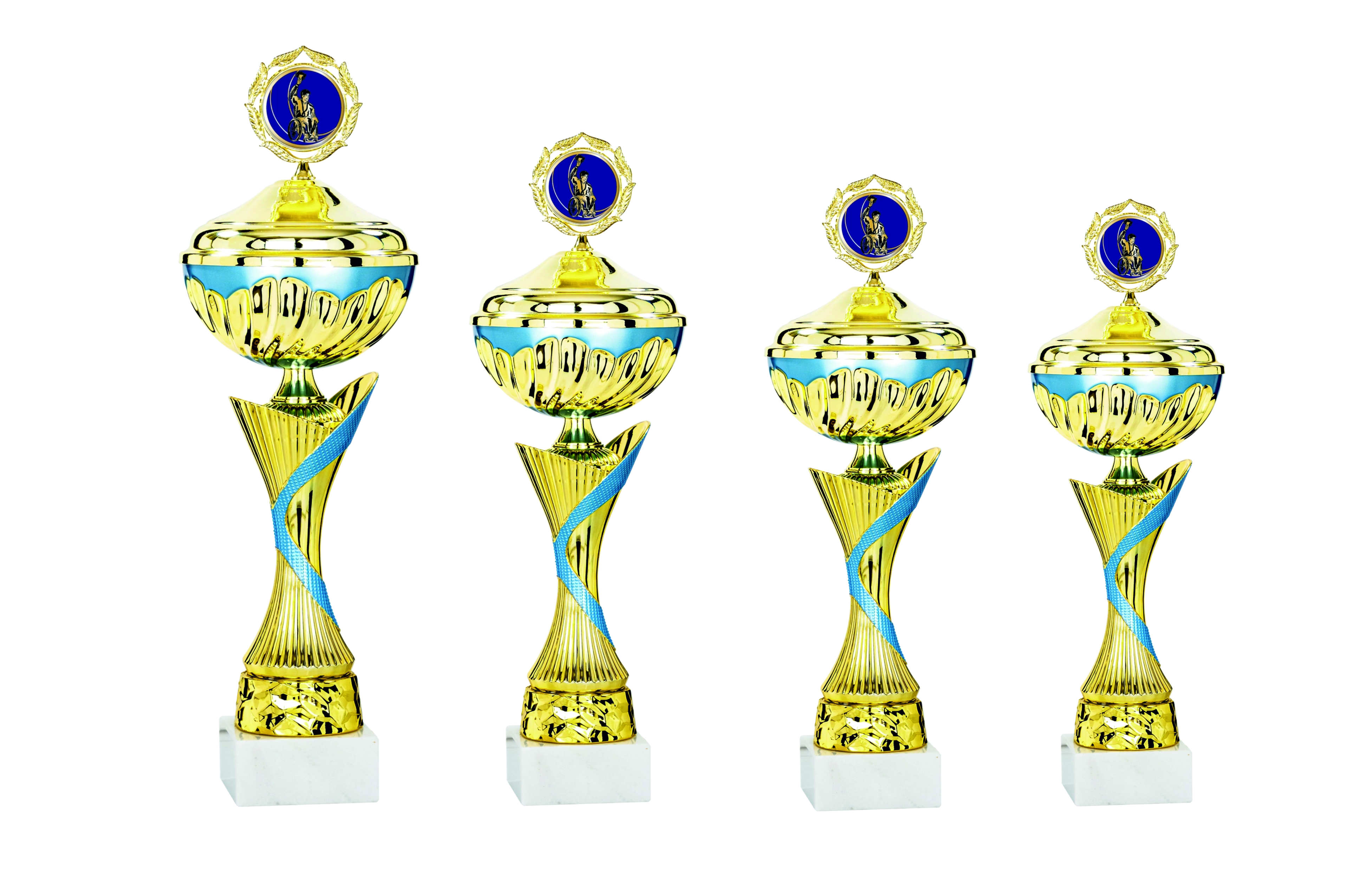 Pokalserie 2541 Gold / Blau  in 4 Größen Lieferbar