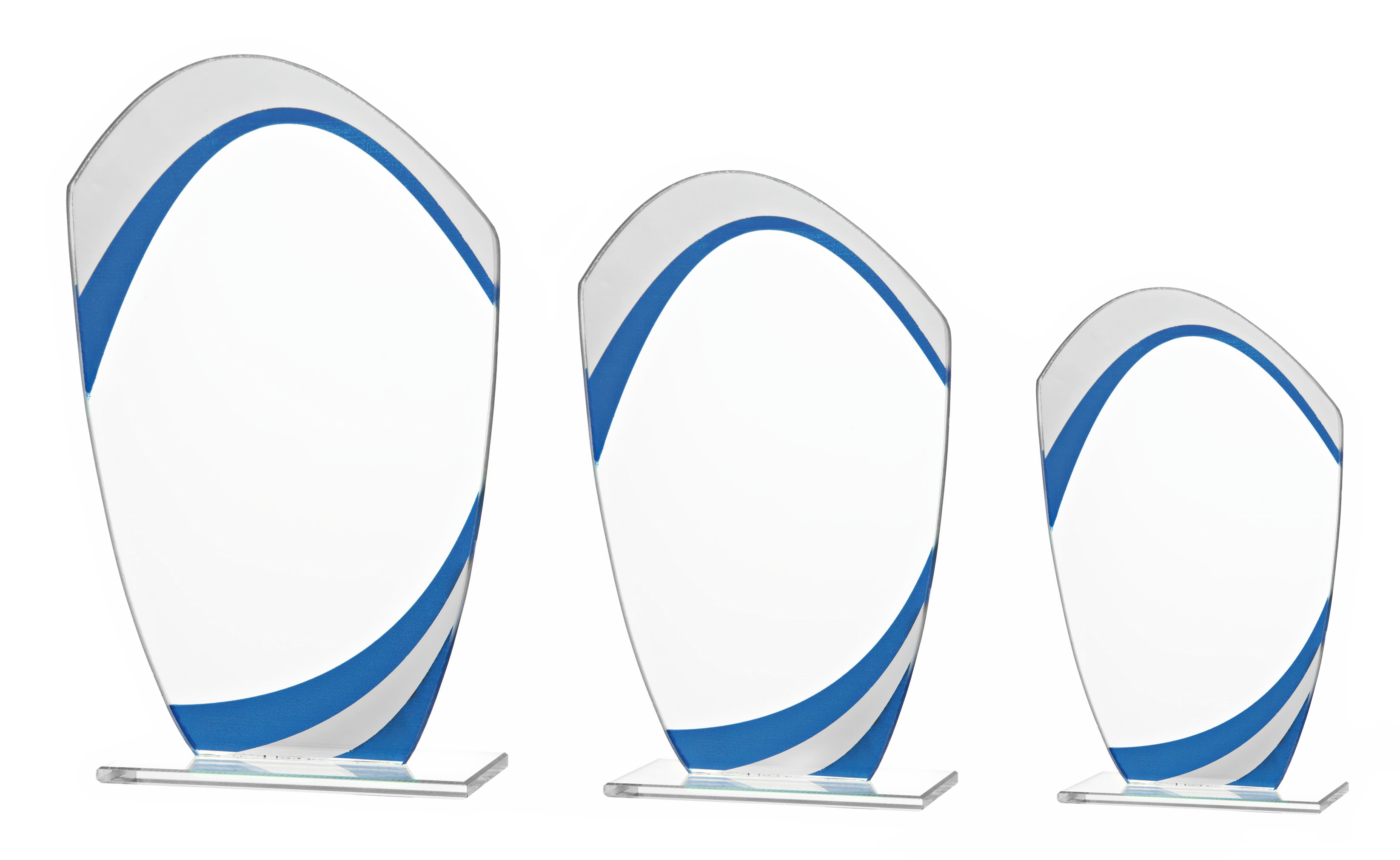 Glaspokal mit roten Akzenten in 3 Größen Lieferbar