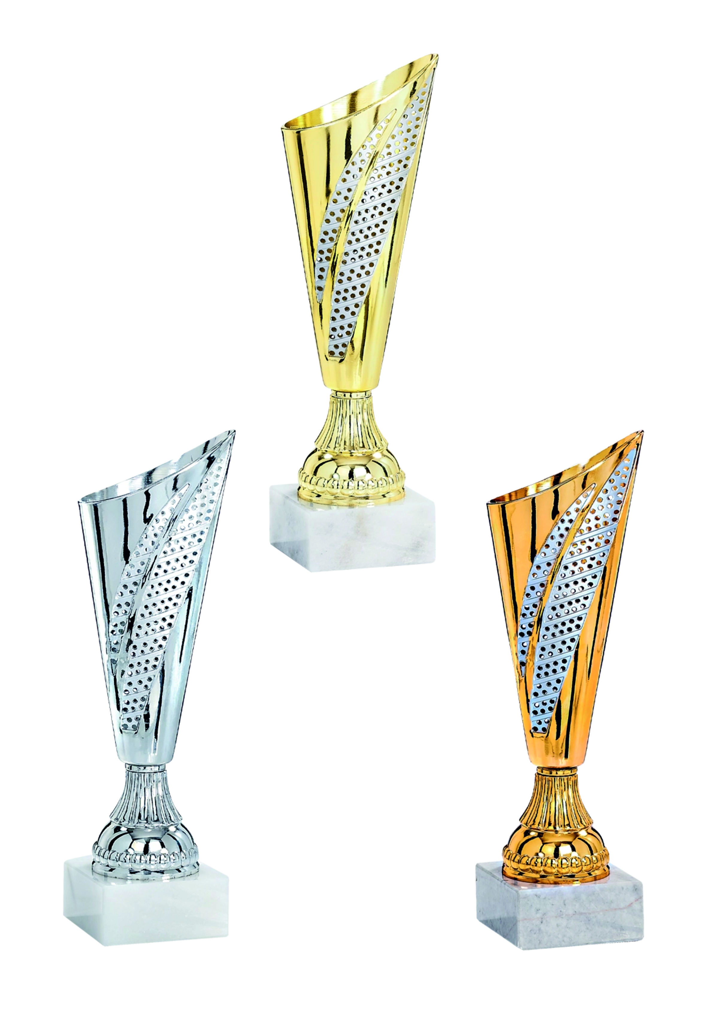 Kunststoff Pokal 0981-Gold, 0982-Silber,0983-Bronze