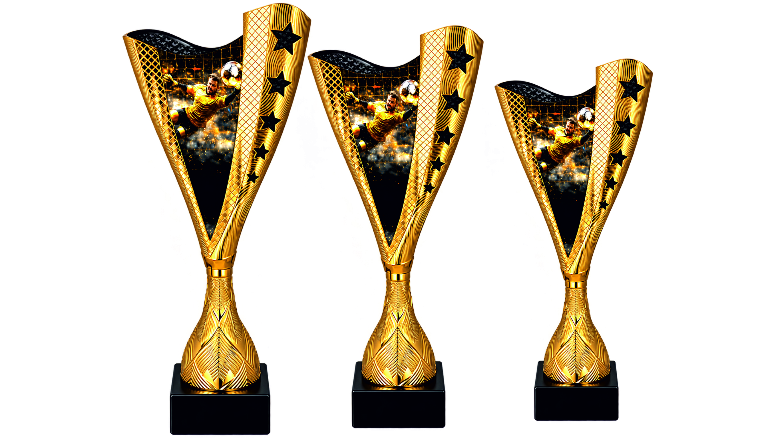 Ausgleich-Pokal Fußball in Gold 3 Größen Lieferbar   Kopie