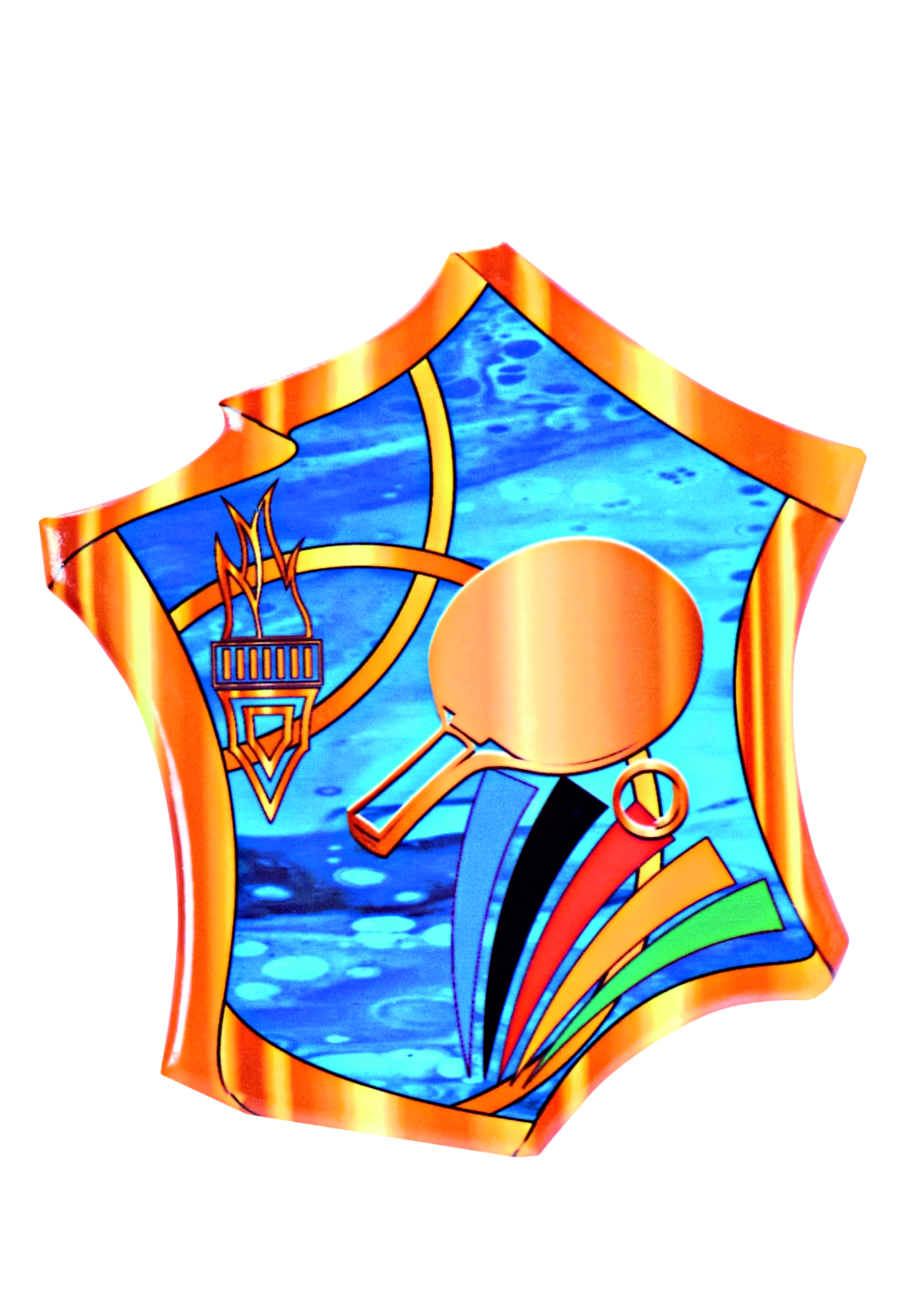 Holz Trophäen Motiv Tischtennis  Höhe 25cm