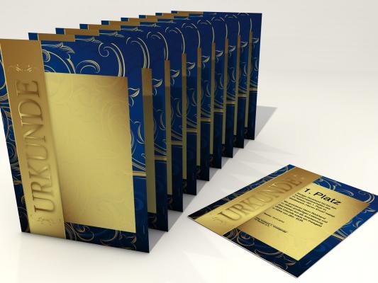 Urkunde in Gold-Silber und Bronce Lieferbar