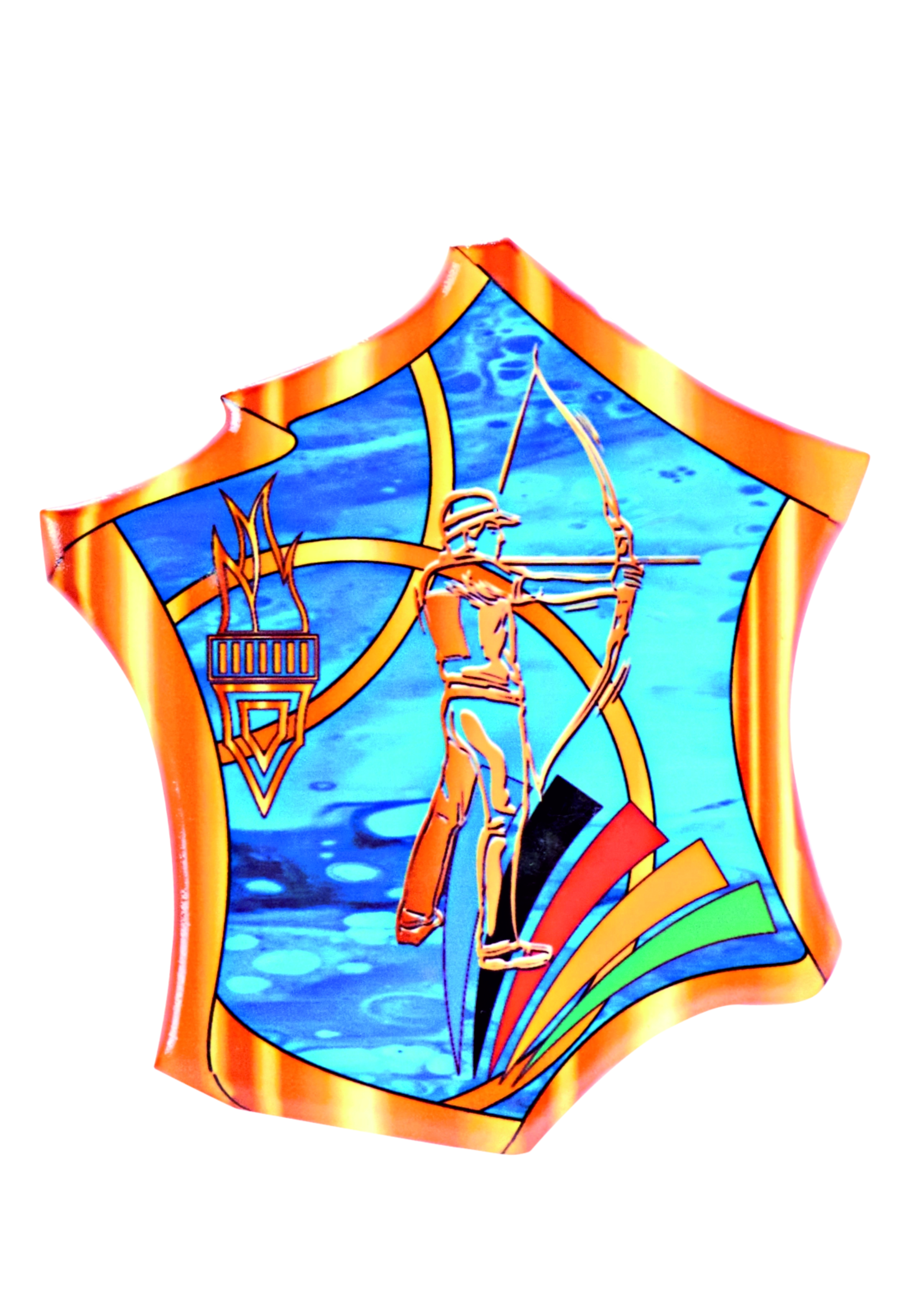 Holz Trophäen Motiv Bogenschütze  Höhe 25cm