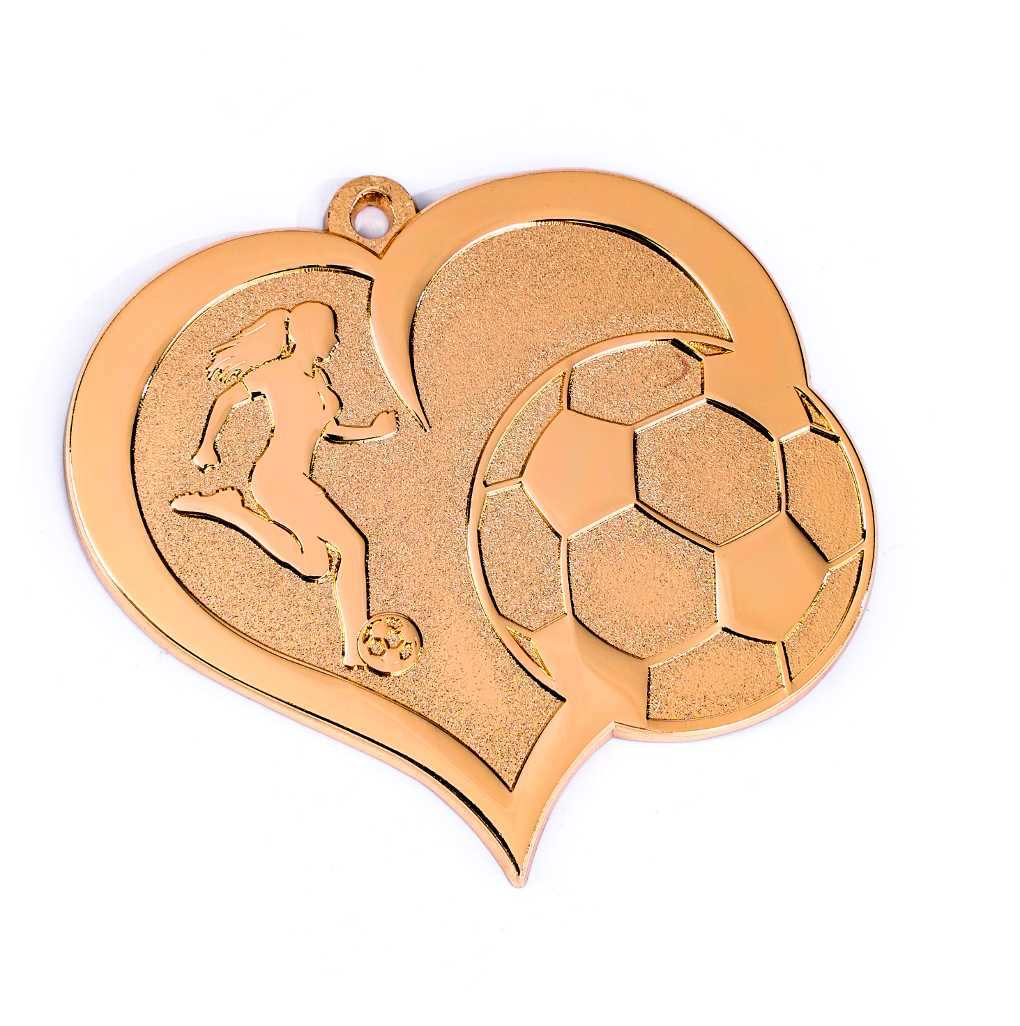 Eisen - Medaille 70mm Herzform in Gold